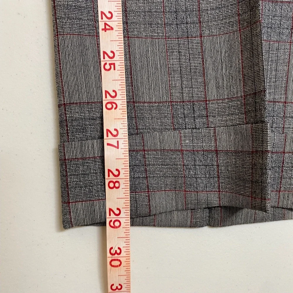 Vtg Bespoke 2 Piece Suit Mens 36R Gray Windowpane Plaid Dandy Heritage Ivy